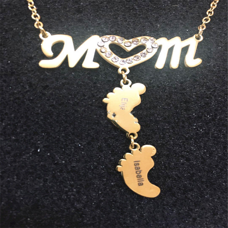 Personalized Mother's Day Stainless Steel Name Necklace