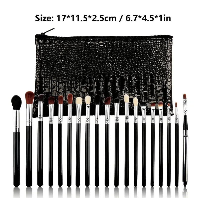 19pcs Professional Makeup Brush Set with Storage Bag