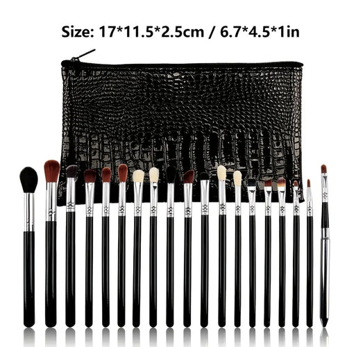 19pcs Professional Makeup Brush Set with Storage Bag